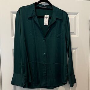 Abercrombie & Fitch Dark Green Button Down Shirt